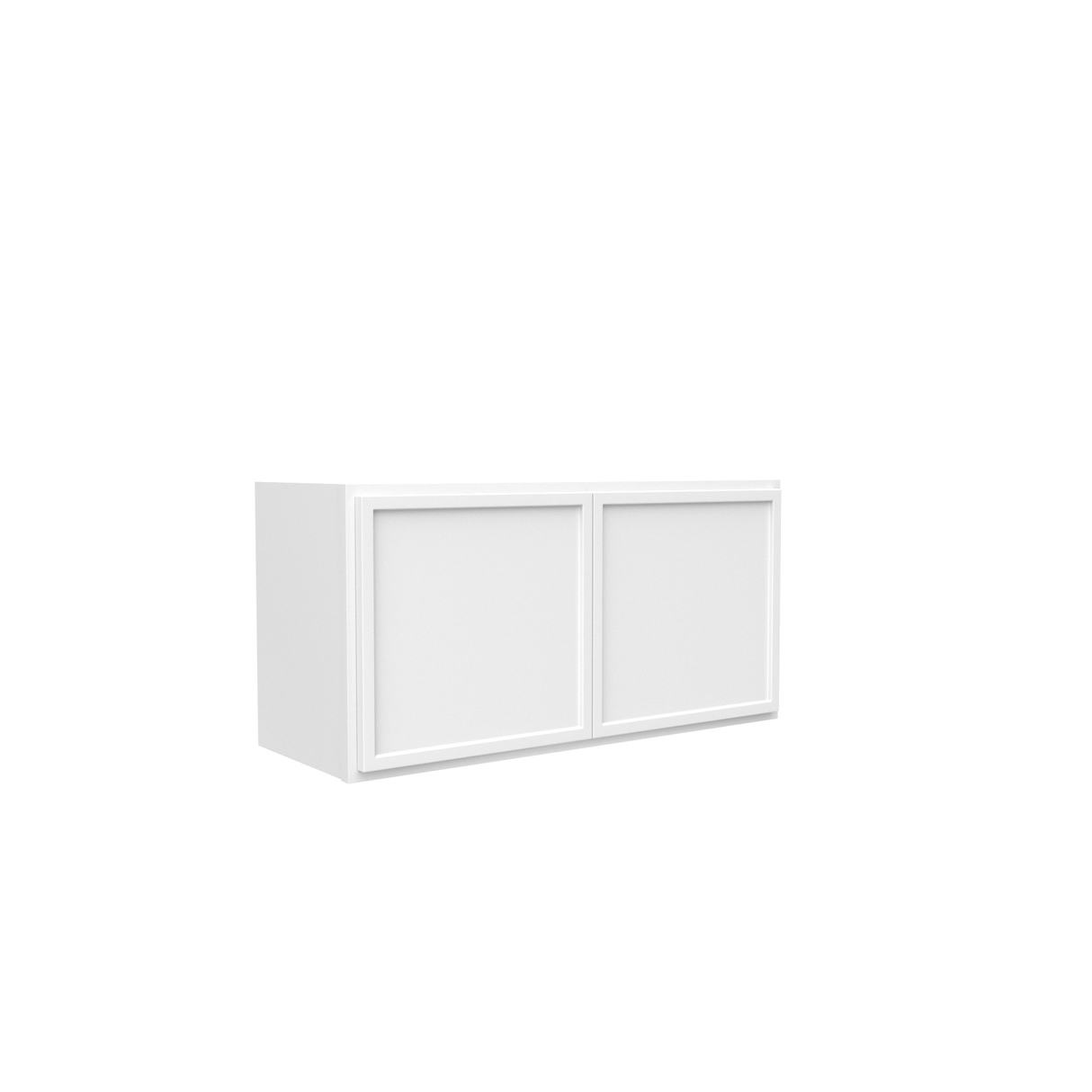 Slim Shaker Oatmeal - 30 Inch Height Double Door Wall Cabinet - 30" Width x 15" Height x 12" Depth