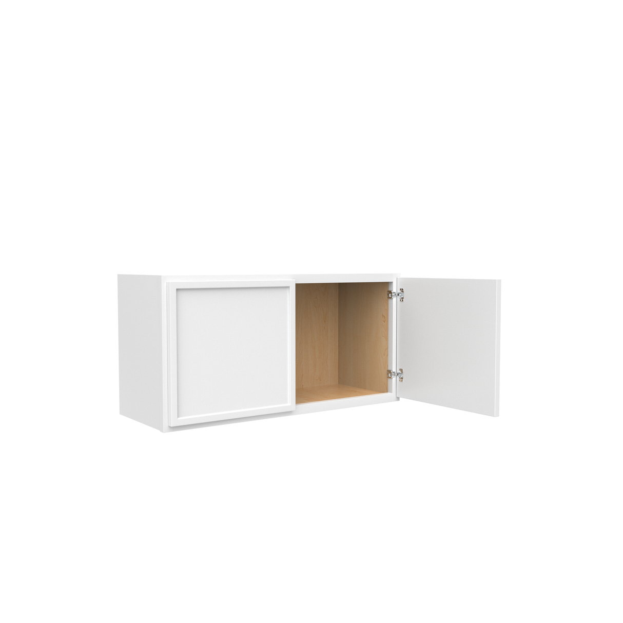 Slim Shaker Oatmeal - 30 Inch Height Double Door Wall Cabinet - 30" Width x 15" Height x 12" Depth