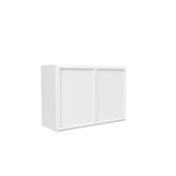 Slim Shaker Oatmeal - 30 Inch Height Double Door Wall Cabinet - 30" Width x 21" Height x 12" Depth