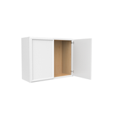 Slim Shaker Oatmeal - 30 Inch Height Double Door Wall Cabinet - 30" Width x 24" Height x 12" Depth