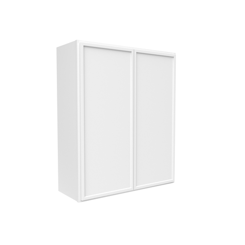 Slim Shaker Oatmeal - 30 Inch Height Double Door Wall Cabinet - 30