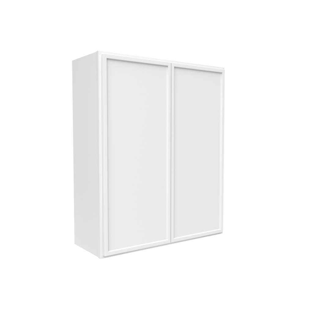 Slim Shaker Oatmeal - 30 Inch Height Double Door Wall Cabinet - 30