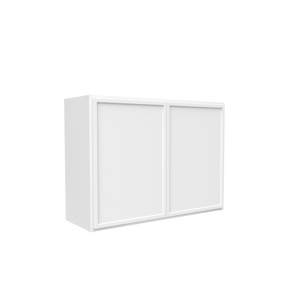 Slim Shaker Oatmeal - 33 Inch Height Double Door Wall Cabinet - 33