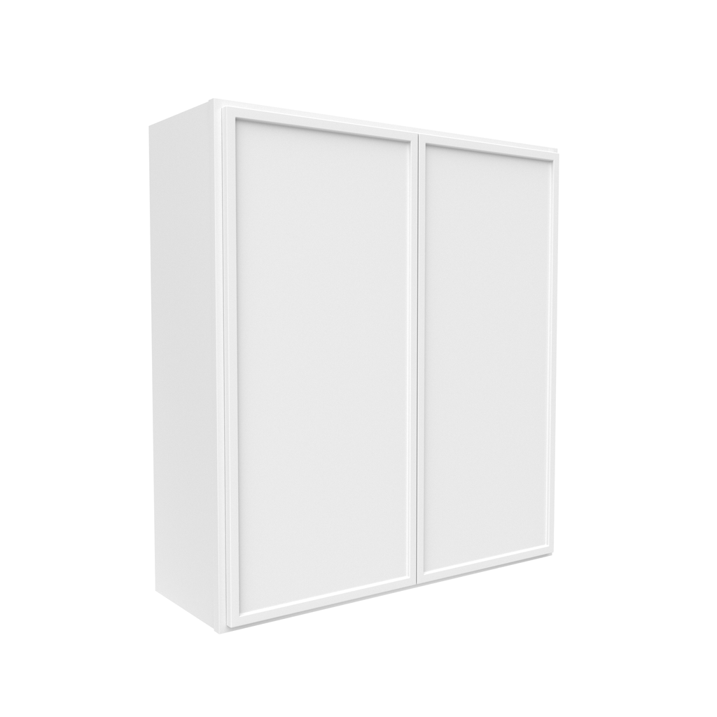 Slim Shaker Oatmeal - 33 Inch Height Double Door Wall Cabinet - 33