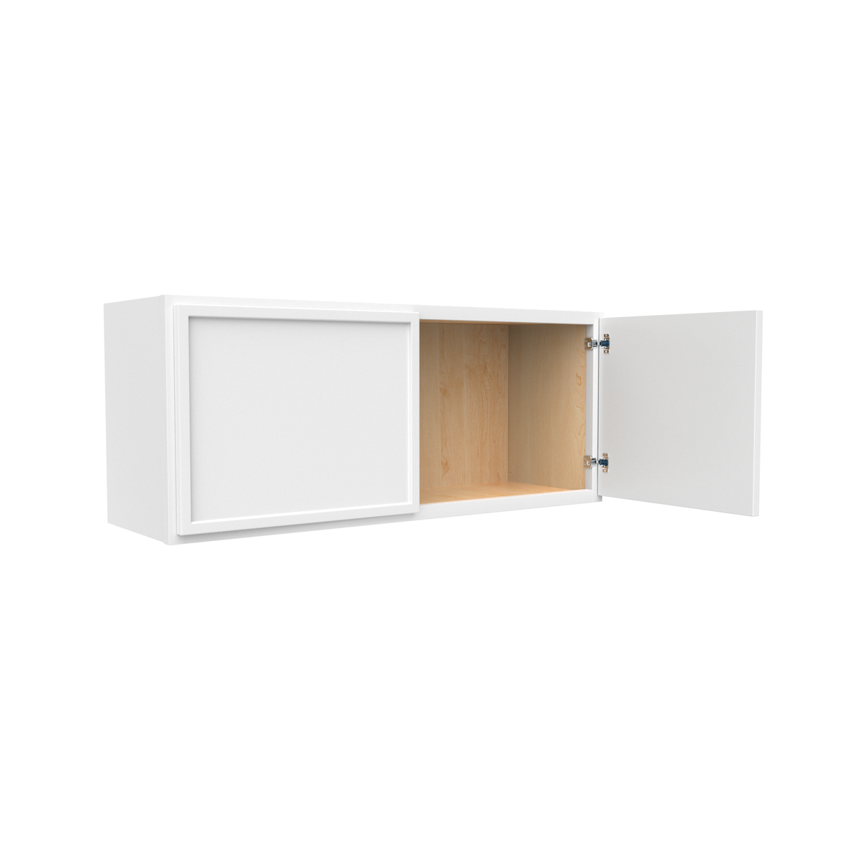 Slim Shaker Oatmeal - 36 Inch Height Double Door Wall Cabinet - 36" Width x 15" Height x 12" Depth