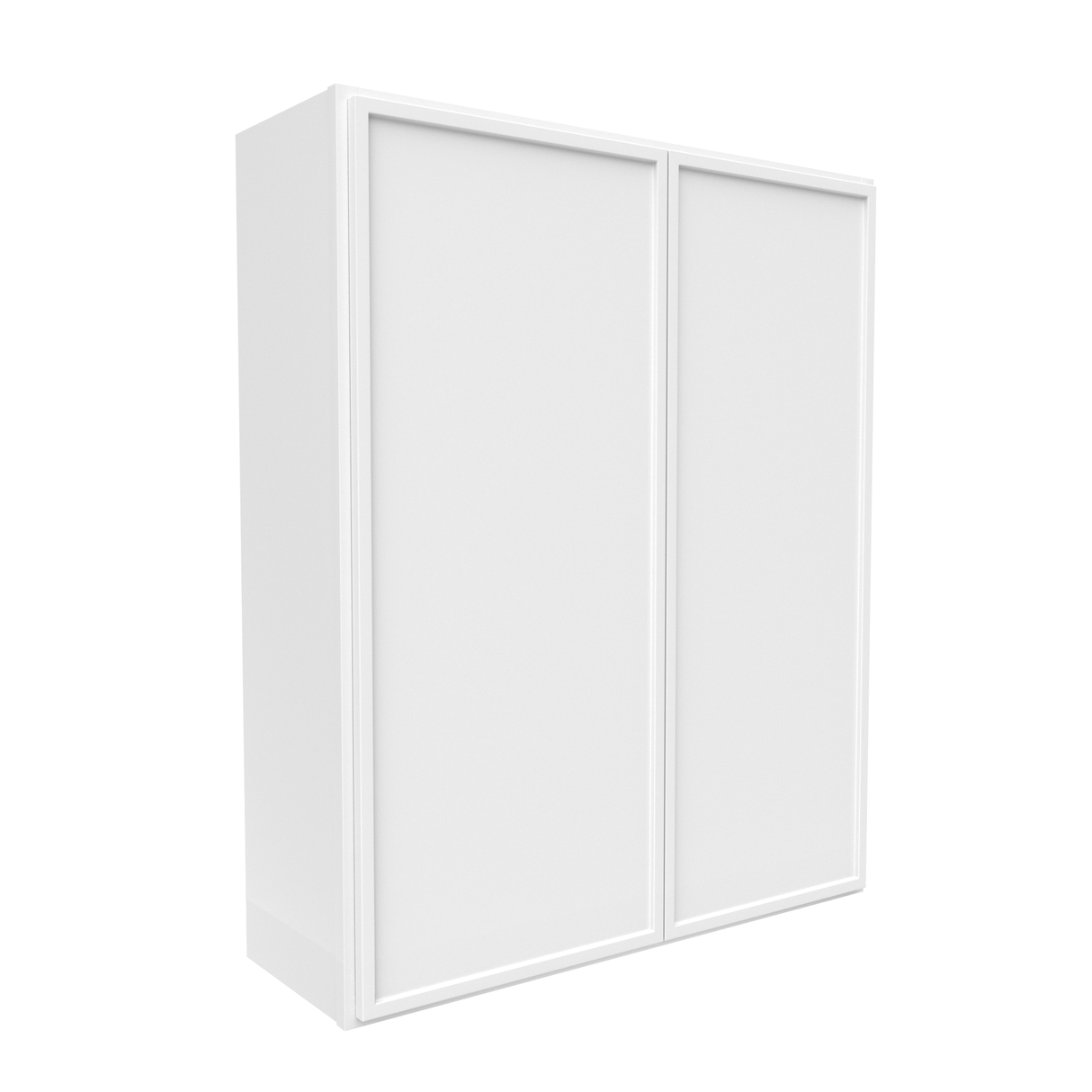 Slim Shaker Oatmeal - 36 Inch Height Double Door Wall Cabinet - 36" Width x 42" Height x 12" Depth