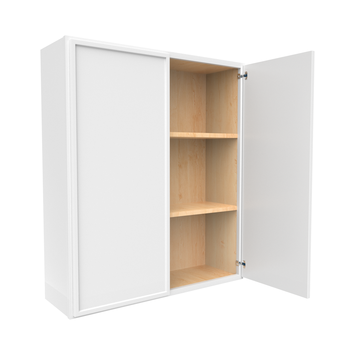 Slim Shaker Oatmeal - 36 Inch Height Double Door Wall Cabinet - 36" Width x 42" Height x 12" Depth