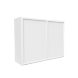 Slim Shaker Oatmeal - 39 Inch Height Double Door Wall Cabinet - 39" Width x 30" Height x 12" Depth