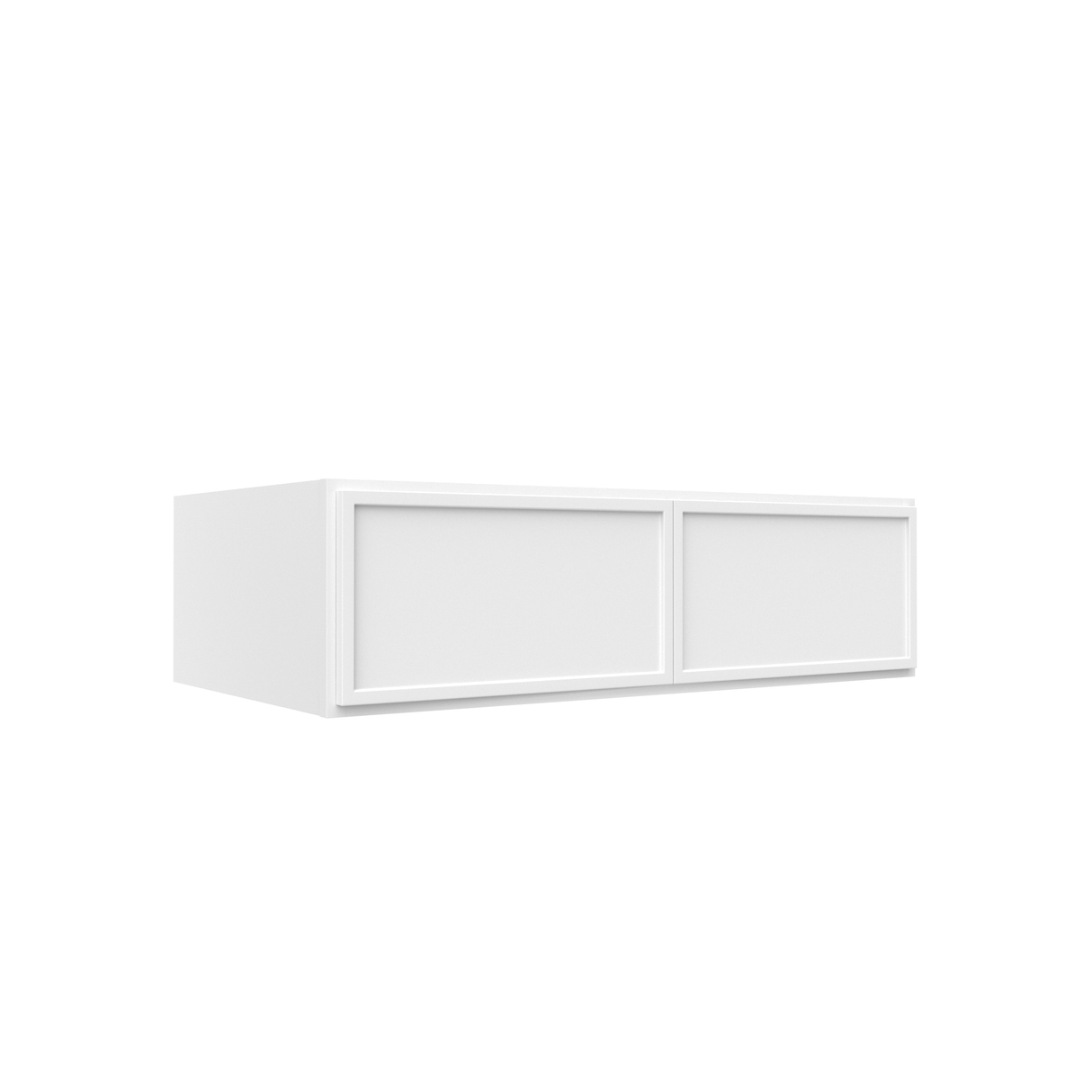 Slim Shaker Oatmeal - 42 Inch Deep Double Door Wall Cabinet - 42" Width x 12" Height x 24" Depth