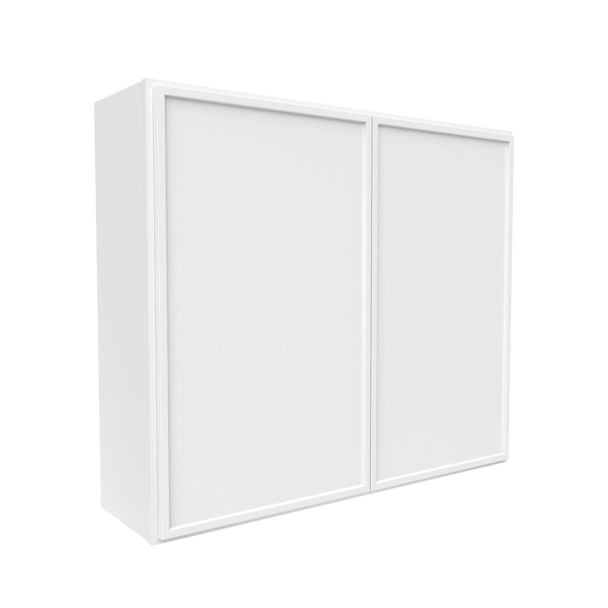 Slim Shaker Oatmeal - 42 Inch Height Double Door Wall Cabinet - 42" Width x 36" Height x 12" Depth