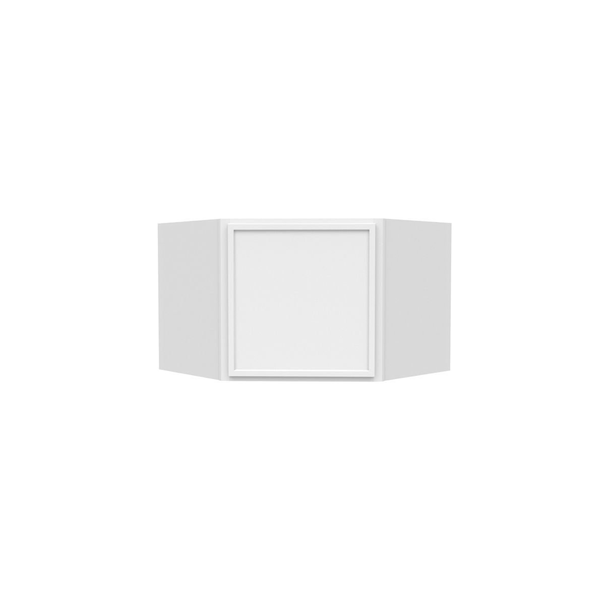 Slim Shaker Oatmeal - 24 Inch Diagonal Corner Wall Cabinet - 24" Width x 12" Height x 12" Depth