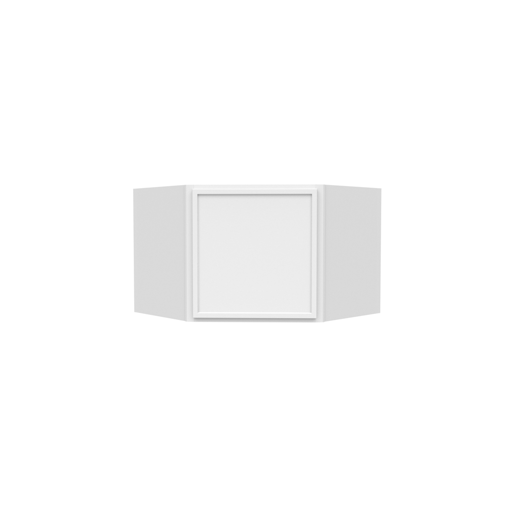 Slim Shaker Oatmeal - 24 Inch Diagonal Corner Wall Cabinet - 24