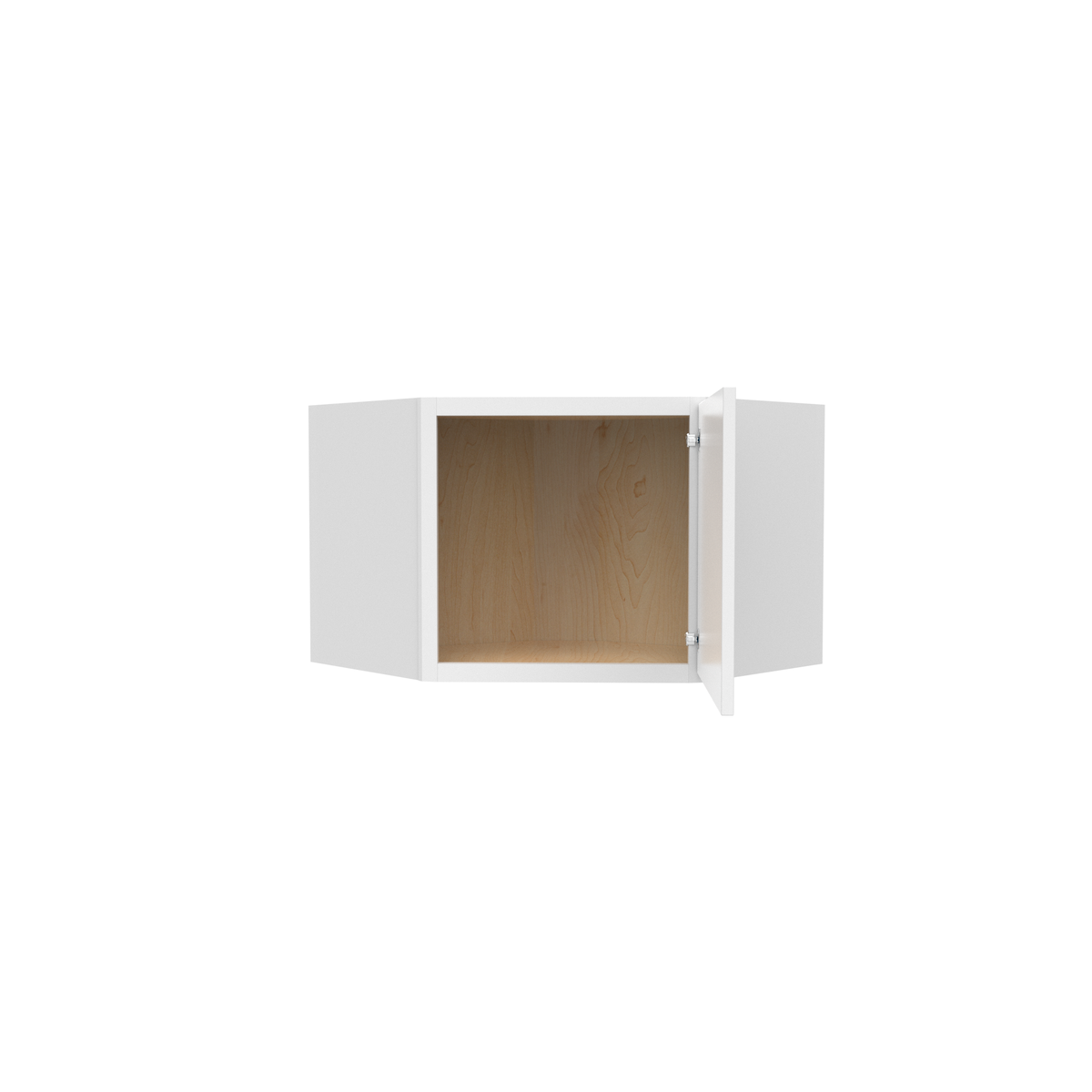 Slim Shaker Oatmeal - 24 Inch Diagonal Corner Wall Cabinet - 24" Width x 12" Height x 12" Depth