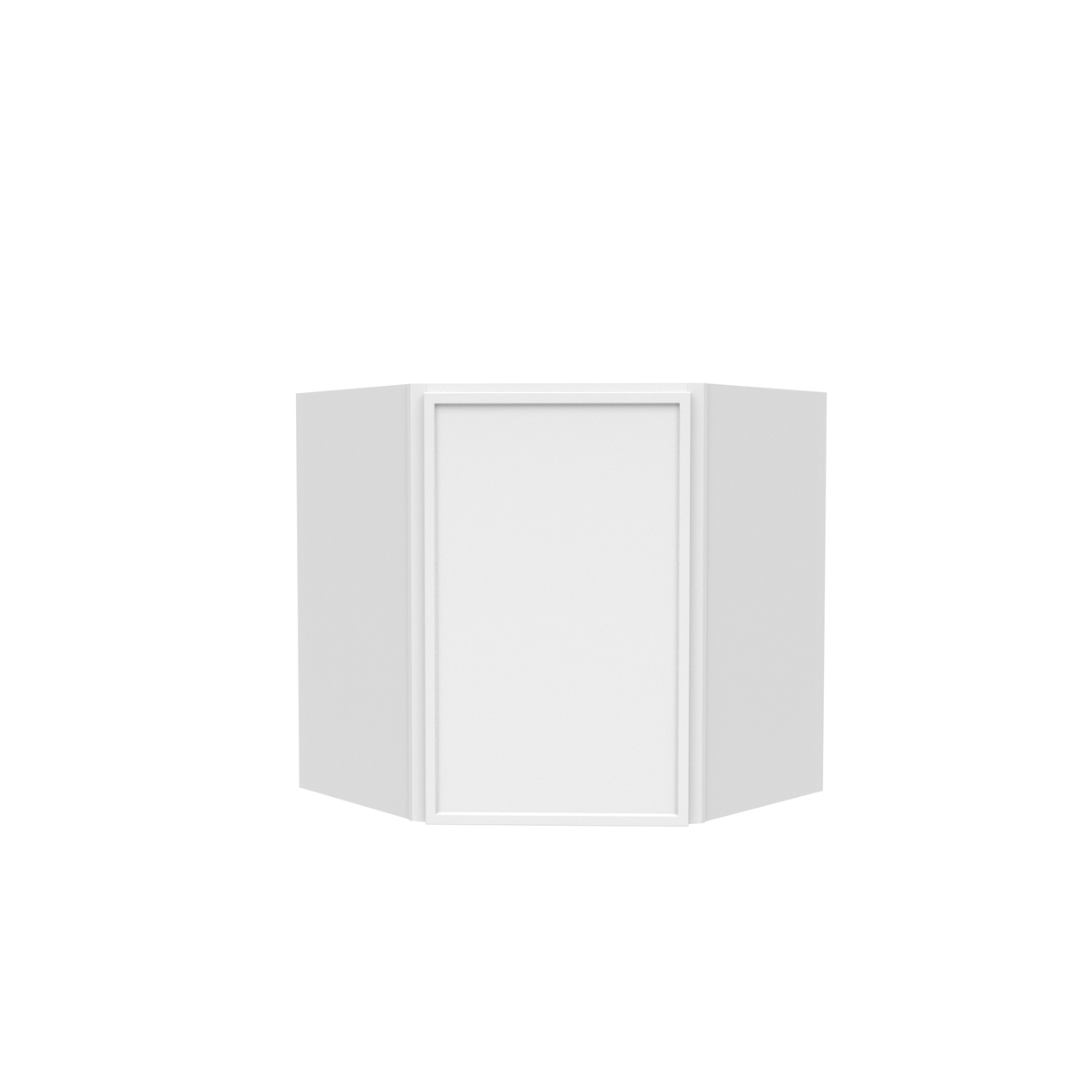 Slim Shaker Oatmeal - 24 Inch Diagonal Corner Wall Cabinet - 24" Width x 18" Height x 12" Depth