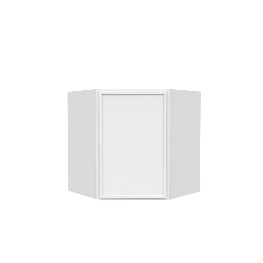 Slim Shaker Oatmeal - 24 Inch Diagonal Corner Wall Cabinet - 24