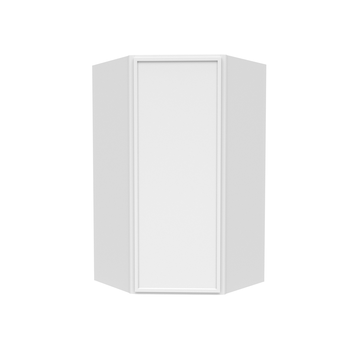 Slim Shaker Oatmeal - 24 Inch Diagonal Corner Wall Cabinet - 24" Width x 30" Height x 12" Depth