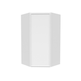 Slim Shaker Oatmeal - 24 Inch Diagonal Corner Wall Cabinet - 24" Width x 30" Height x 12" Depth