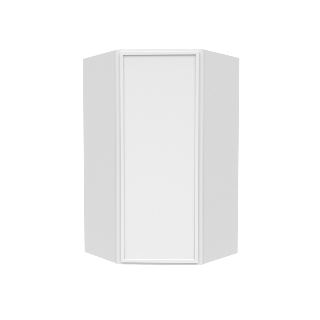 Slim Shaker Oatmeal - 24 Inch Diagonal Corner Wall Cabinet - 24