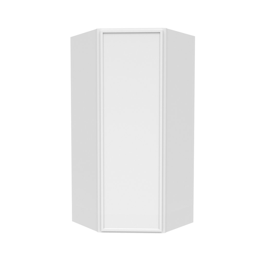 Slim Shaker Oatmeal - 24 Inch Diagonal Corner Wall Cabinet - 24