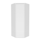 Slim Shaker Oatmeal - 24 Inch Diagonal Corner Wall Cabinet - 24" Width x 42" Height x 12" Depth