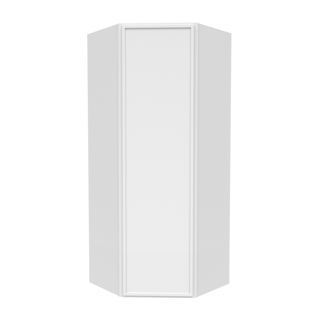 Slim Shaker Oatmeal - 24 Inch Diagonal Corner Wall Cabinet - 24