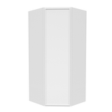 Slim Shaker Oatmeal - 27 Inch Diagonal Corner Wall Cabinet - 27" Width x 42" Height x 15" Depth