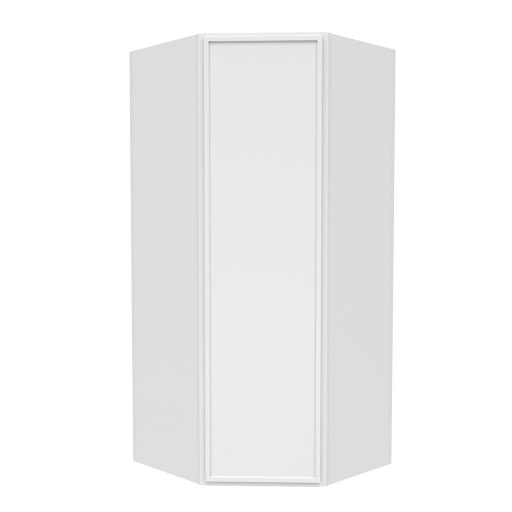 Slim Shaker Oatmeal - 27 Inch Diagonal Corner Wall Cabinet - 27