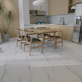 12 x 24 in Lumino Bianco Heritage Texture Pressed Glazed Porcelain Tile