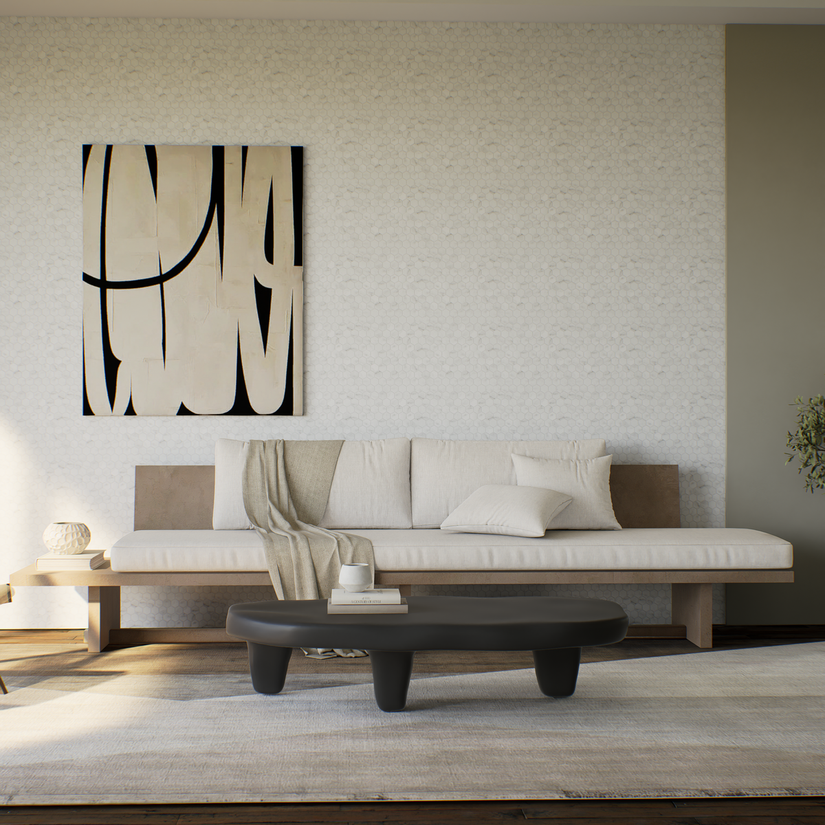 1-1/4 in Hexagon Bianco Venatino Polished Marble Mosaic