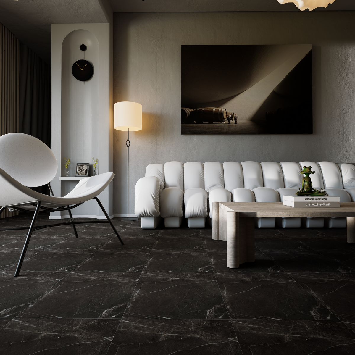 20 x 20 in Lumino Carbon Matte Pressed Glazed Porcelain Tile