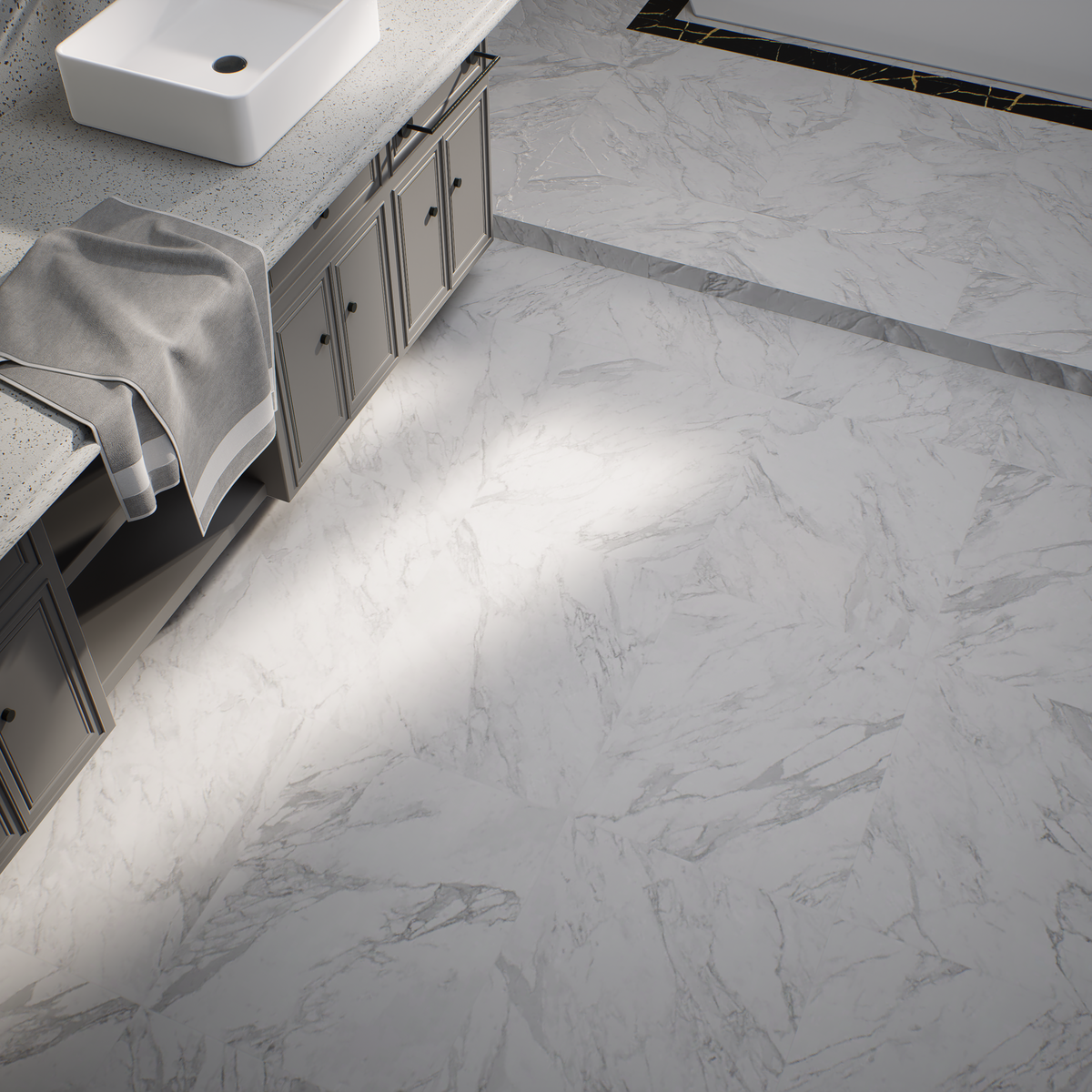 24 x 24 in La Marca Statuario Nuovo Honed Rectified Glazed Porcelain