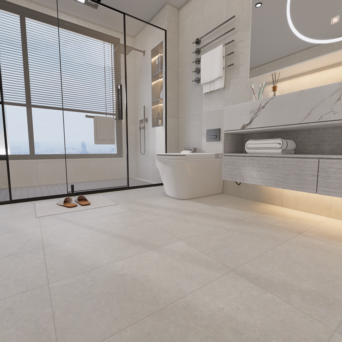 12 x 24 in Coliseo Desert Matte Pressed Glazed Porcelain Tile