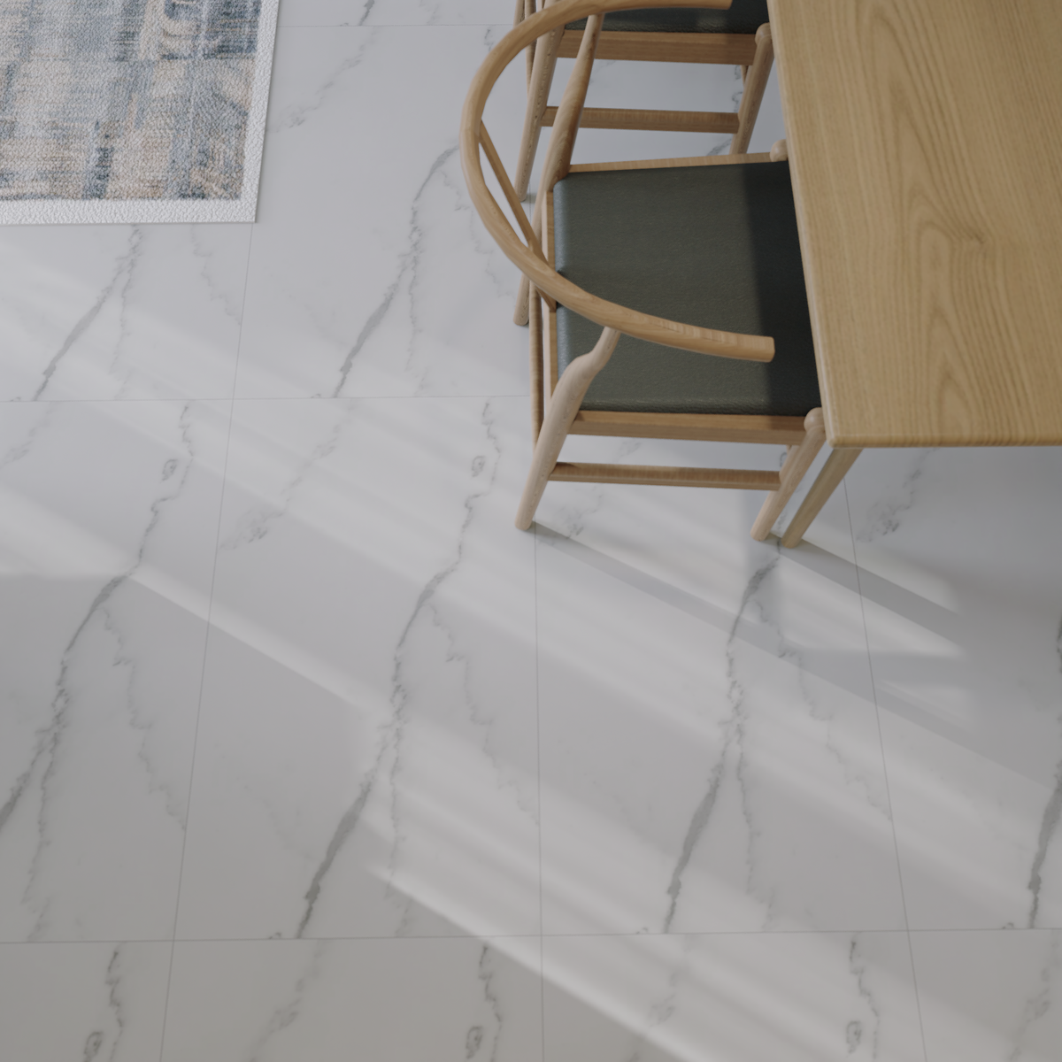 12 x 24 in Lumino Bianco Heritage Texture Pressed Glazed Porcelain Tile