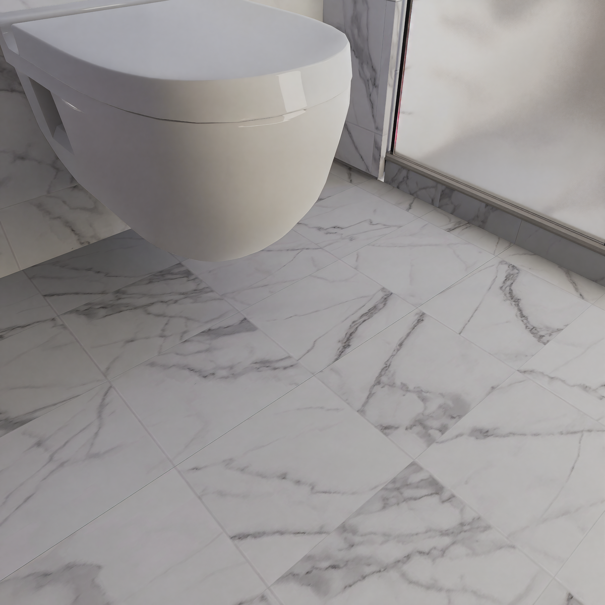 13 x 13 in Lumino Bianco Matte Pressed Glazed Porcelain Tile