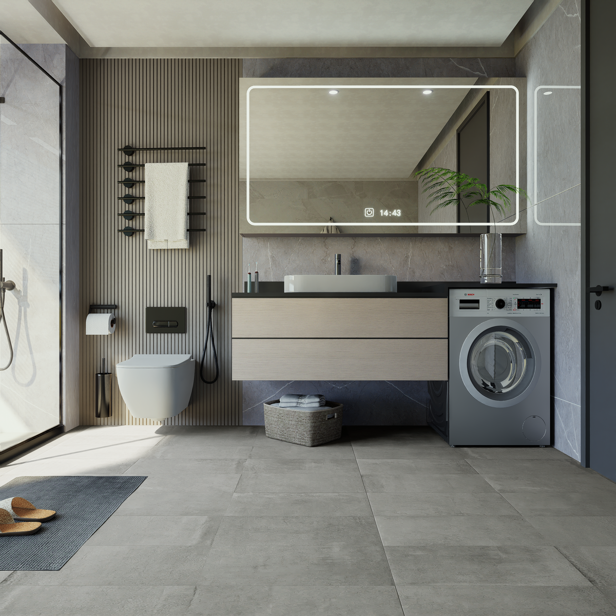 24 X 48 In Industria Lithium Matte Rectified Color Body Porcelain