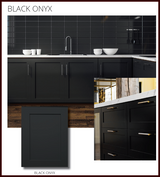 HCI - BLACK ONYX SHAKER RTA - WALL CABINET 2 DOORS 27"W - 27"W X 42"H X 12"D -W2742
