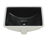 Plaisir 18.5" Rectangle Undermount Bathroom Sink in Matte Black