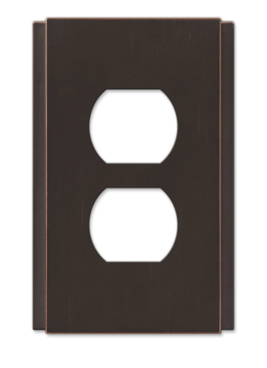 245DDB -Zen Screwless - Aged Bronze Decorative Wall plate - Socket Plate Cover