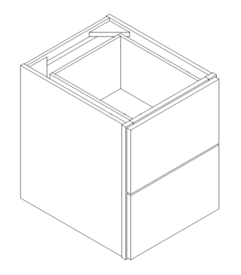 Liberty Shaker White - 18 Inch Vanity Drawer Base Cabinet - 18" Width x 22.75" Height x 21" Depth