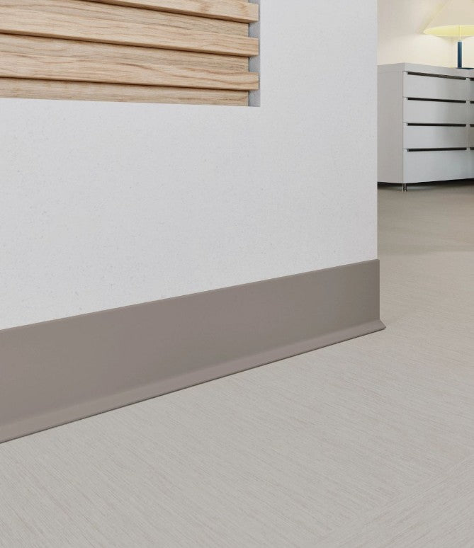 Mannington- Burkebase Premium Base Molded 1/8" TM - Rubber Cove Base - Silver screen 173 - 100 LF Roll