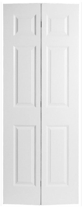Bifold Closet Doors - Colonist - SM - 2068 (24"W x 80"H - Each Door) - Comes with sliding tracks per door kit. HC 6P Smooth 1 3/8 - Part #21923