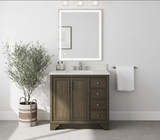 Lanagan 36-in Shaded Timber Bathroom Vanity Base Cabinet with VC top