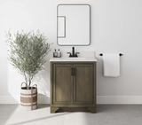 Lanagan 36-in Shaded Timber Bathroom Vanity Base Cabinet with VC top