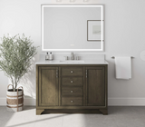 Lanagan 48 in Shaded Timber Bathroom Vanity Base Cabinet with VC top