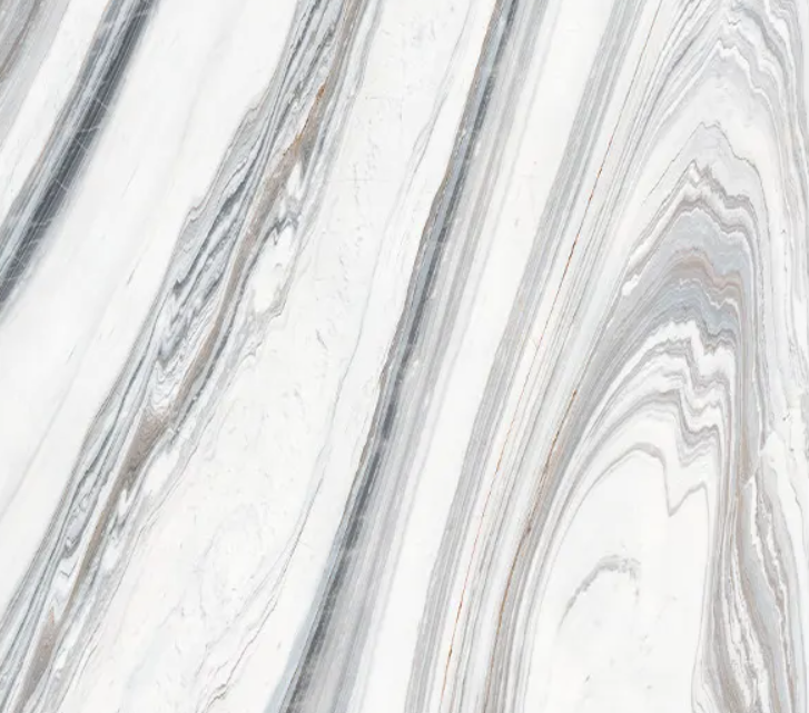63 x 126 in Fusion White Block 27 Bookmatch Cut Honed Rectified Colorsync Sintered Slab 6 mm