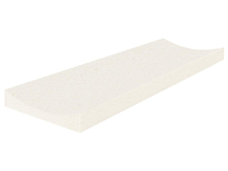 4 x 12 in Serene Ivory Fluto Grained Texture Limestone Tile, fluted face