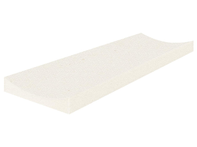 4 x 12 in Serene Ivory Fluto Grained Texture Limestone Tile, fluted face