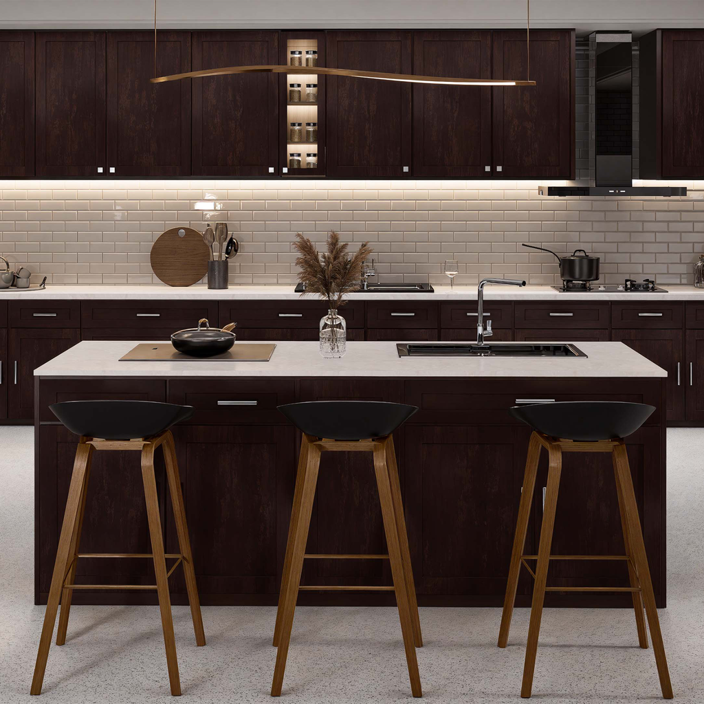 10-Foot Liberty Shaker Espresso Kitchen