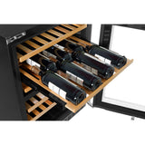 24 in. Dual Zone 52 Wine Bottles Wine Cooler in Panel Ready