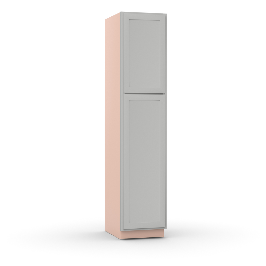 Liberty Shaker Ashen - 18 Inch Single Door Pantry Tall Cabinet - 18